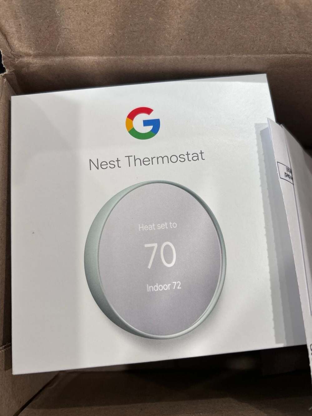 Google Nest Smart Programmable Wi-Fi Thermostat Fog (GA01334-US)